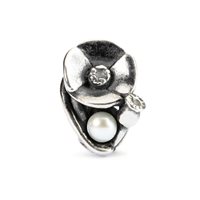 Charm Trollbeads Donna Fiori di nascita in Argento Perla TAGBE-00034 - TAGBE-00034